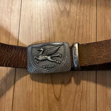ETRO 브라운 가죽 벨트 이탈리아제