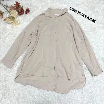 s.1439 [로리즈팜] 긴팔 셔츠 오버 사이즈 베이지 F