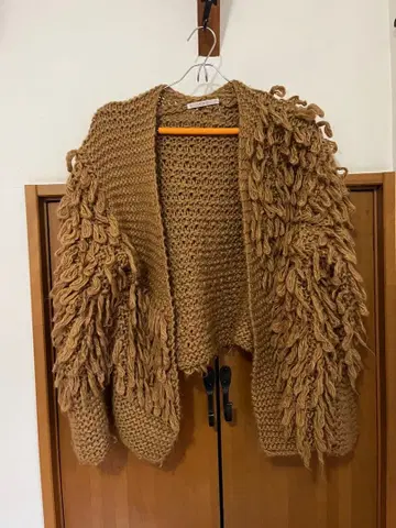 프린지 울 가디건 아우터