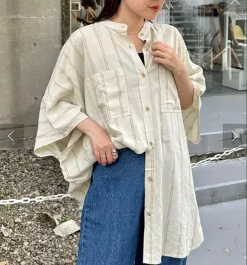 차오패닉 티피 pon 착용 린넨 레이온 돌먼 셔츠