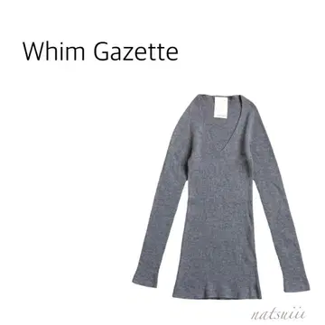 Whim Gazette 윔 가젯 V넥 리브 풀오버