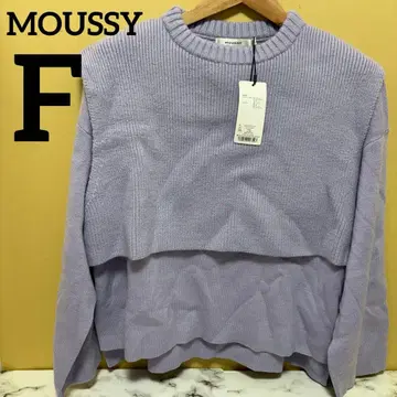 새상품 미사용 MOUSSY LAYERED RIB 스웨터