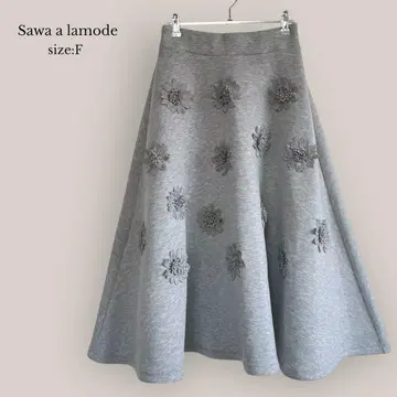 사와아라모드 Sawa a la mode 새상품급 롱 플레어 스커트 꽃무늬