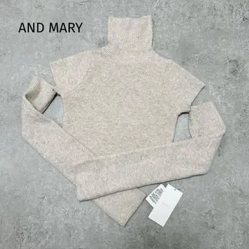 [ 미사용 ] AND MARY 안드마리 Luna knit tops 베이지