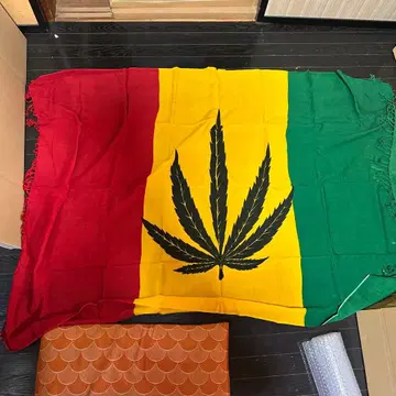 레게 깃발 플래그 태피스트리 라스타 컬러 당시품 덤 증정