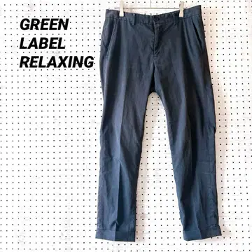 그린라벨 스트레치 슬랙스 테이퍼드 (M) 폴리에스테르 혼방 네이비