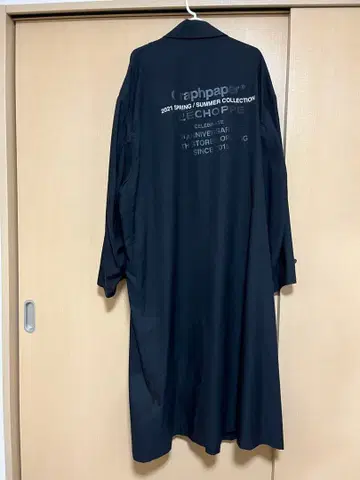 Graphpaper 2021년 봄/여름 컬렉션 블랙 롱 코트