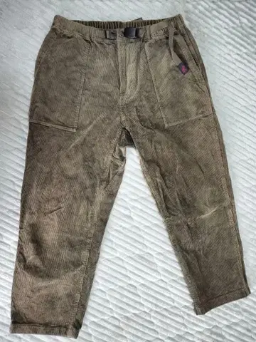 올리브 코듀로이 팬츠 조정 가능 허리