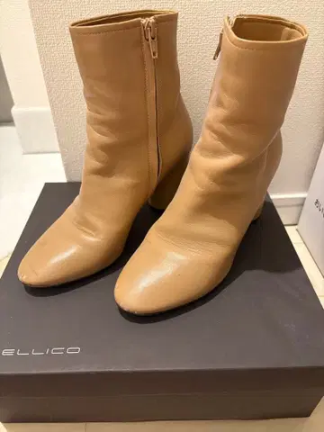 PELLICO 베이지 숏부츠 36