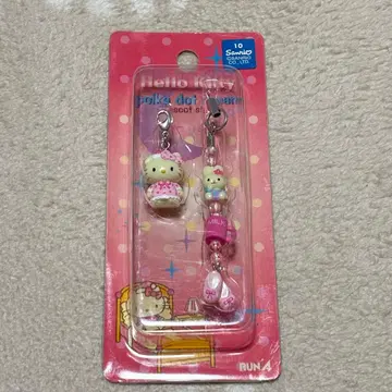 미개봉 헬로키티 폴카 도트 드림 마스코트 스트랩 키티
