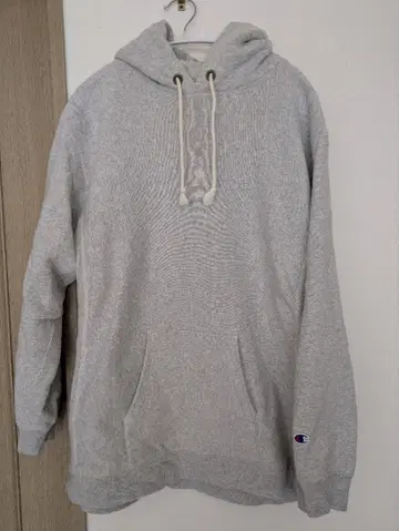 챔피언 리버스 위브 후드티 그레이 파랑 택 L 사이즈