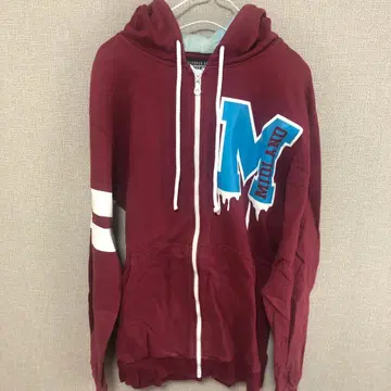 남성용 L 프린트 집업 후드티