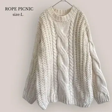 로페피크닉 ROPE PICNIC 새상품급 케이블 짜임 니트 루즈핏 L