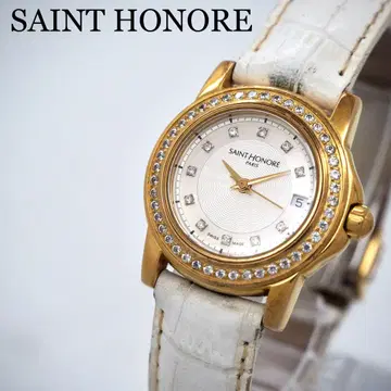 257 작동 생토노레 여성용 시계 데이트 골드 스톤