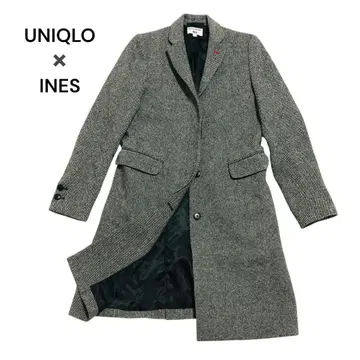 [새상품급] 유니클로 이네스 콜라보 체스터 코트 M 트위드 미실루엣