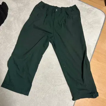 tightbooth 슬랙스 다크 그린 와이드 팬츠 허리밴딩