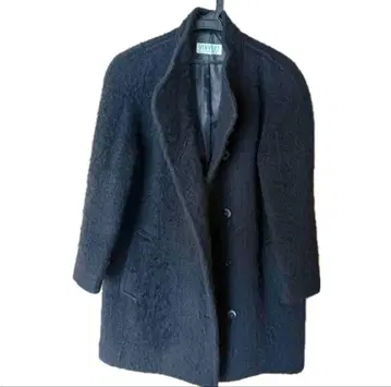 [ VINVERT ] 샤기 울 코트 블랙 11호 미착용