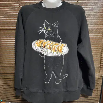 GO SLOW CARAVAN 공방사 쭈리 교자 고양이 맨투맨 L