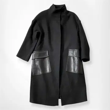 [ 새상품급 ] ZARA 자라 인조 가죽 포켓 빅 실루엣 코트