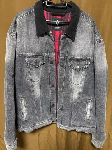 마르셀로 바론 데님 자켓 그레이 코듀로이 옷깃