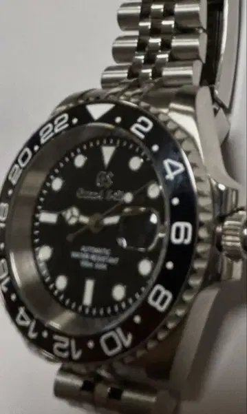 커스텀 자동 와인딩 시계 블랙 다이얼 100m 방수