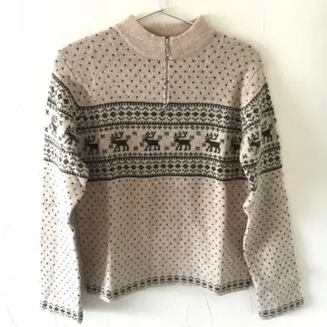 EAST BOY 노르딕 무늬 니트탑