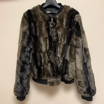 ZARA 퍼 자켓 M