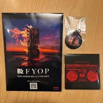 B'z FYOP 타워 레코드 특전 오리지널 메모지+핫팩+레코드 키링