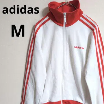 아디다스 만국기 저지 화이트 레드 여성용 M 트랙 자켓