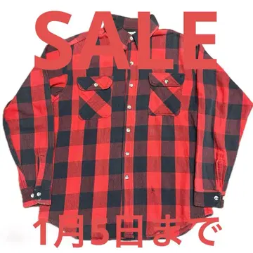 90년대 ST JOHNS BAY 헤비 플란넬 셔츠 버팔로 체크
