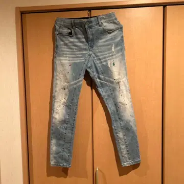 슬림 핏 라이트 블루 데님