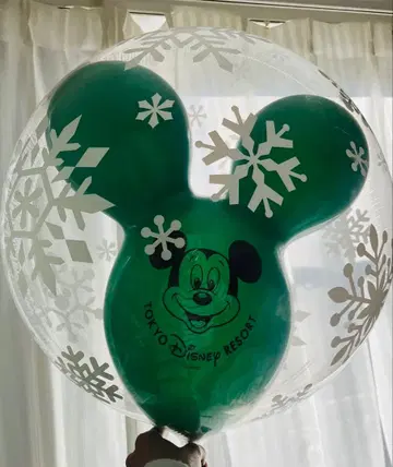 벌룬 풍선 미키 모양 디즈니 디즈니 리조트 크리스마스 한정판 그린