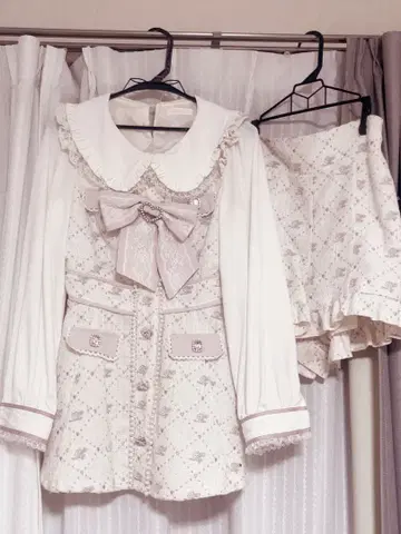 리즈리사 모노그램 리본 트위드 셋업