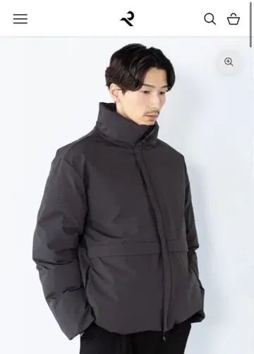 retouch 워셔블 패디드 블루종 -black-