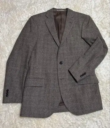 [ 새상품급 ] 테일러드 자켓 글렌체크 브라운 계열 Y체 슬림