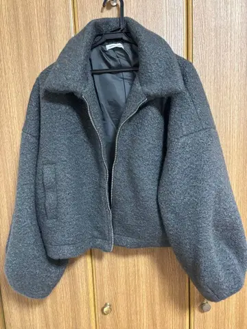 그레이 볼륨 슬리브 자켓 F 사이즈