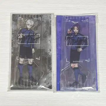 블루 록 아크릴 스탠드 나기 세이시로 미카게 레오 사인 ver.