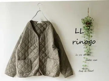 새상품 할인 LL 카키 퀼팅 자켓 충전솜 포켓터블 빅 사이즈