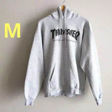 THRASHER 트레셔 후드티 후드 부착 속기모 그레이 M 남성용