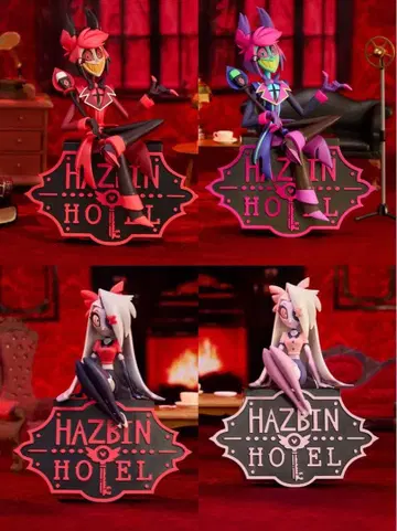 해즈빈 호텔에 오신 것을 환영합니다 모니터 탑 피규어 4점 세트