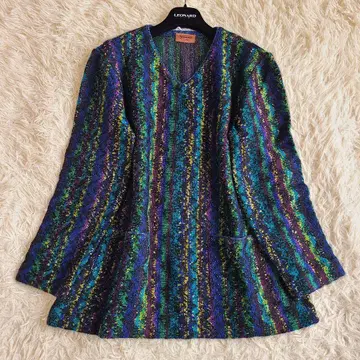 컨디션 최상 2XL 미쏘니 니트 모헤어 블렌드 지그재그 오렌지 택