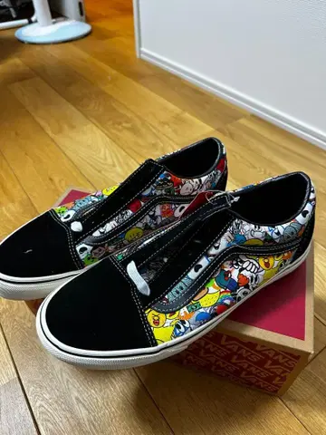 Vans 슬립온 블랙/멀티 컬러