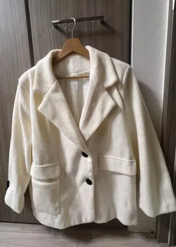 아이보리 더블 브레스트 자켓