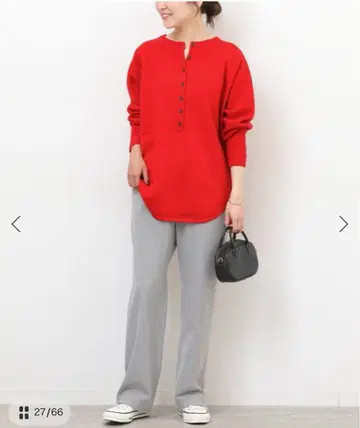 JOURNALSTANDARD relume 울 2WAY 빅 풀오버 빨간색