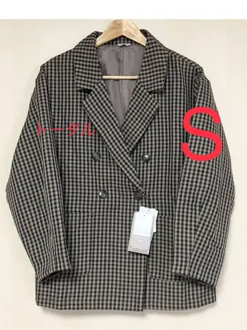 시마무라 choco 체크 자켓 S 중브라운