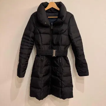 ZARA BASIC 자라 다운 코트 A라인 벨트 포함 블랙 S