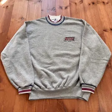 80s USA 기업 로고 저지 빈티지 맨투맨 그레이 XL