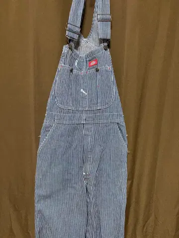 디키즈 스트라이프 코튼 오버롤