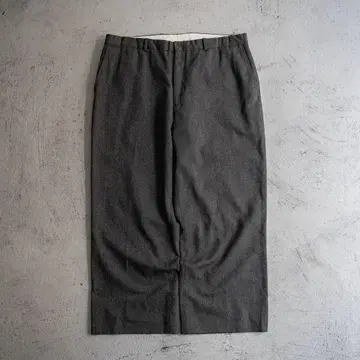 70s 빈티지 유로제 블랙 샴브레이 와이드 워크 팬츠