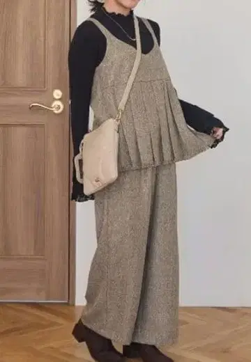 시마무라 talbyyumi 뷔스티에 와이드 팬츠 셋업 L